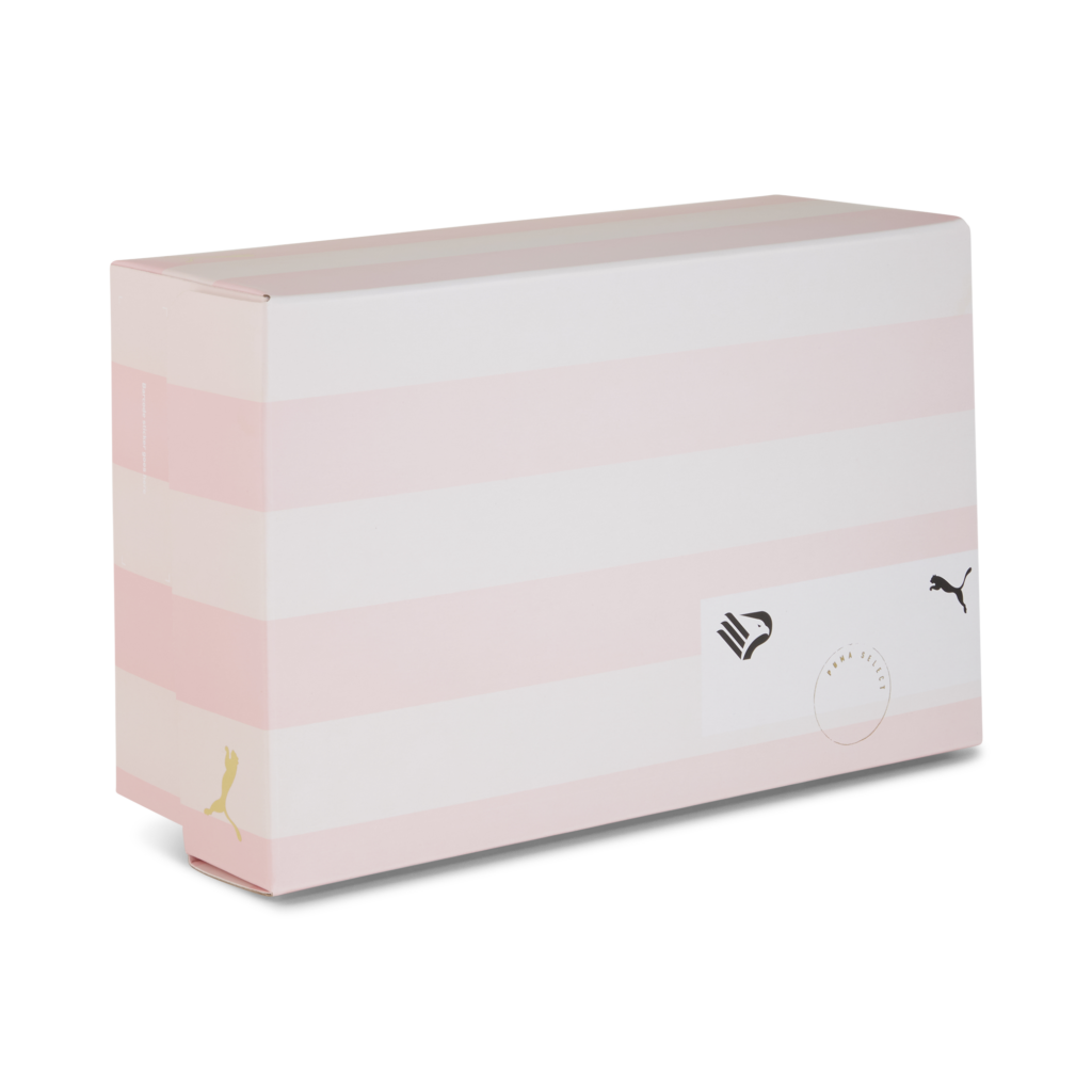 box scatola a righe della sneaker puma palermo x Palermo FC rosa metallizzato
