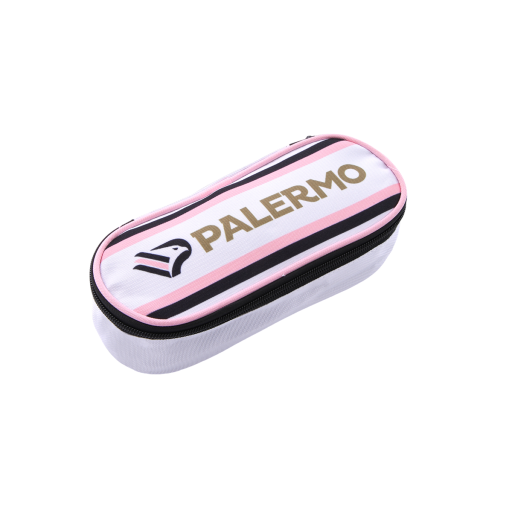 Porta colori scuola rosa nero oval case Palermo FC con logo e scritta