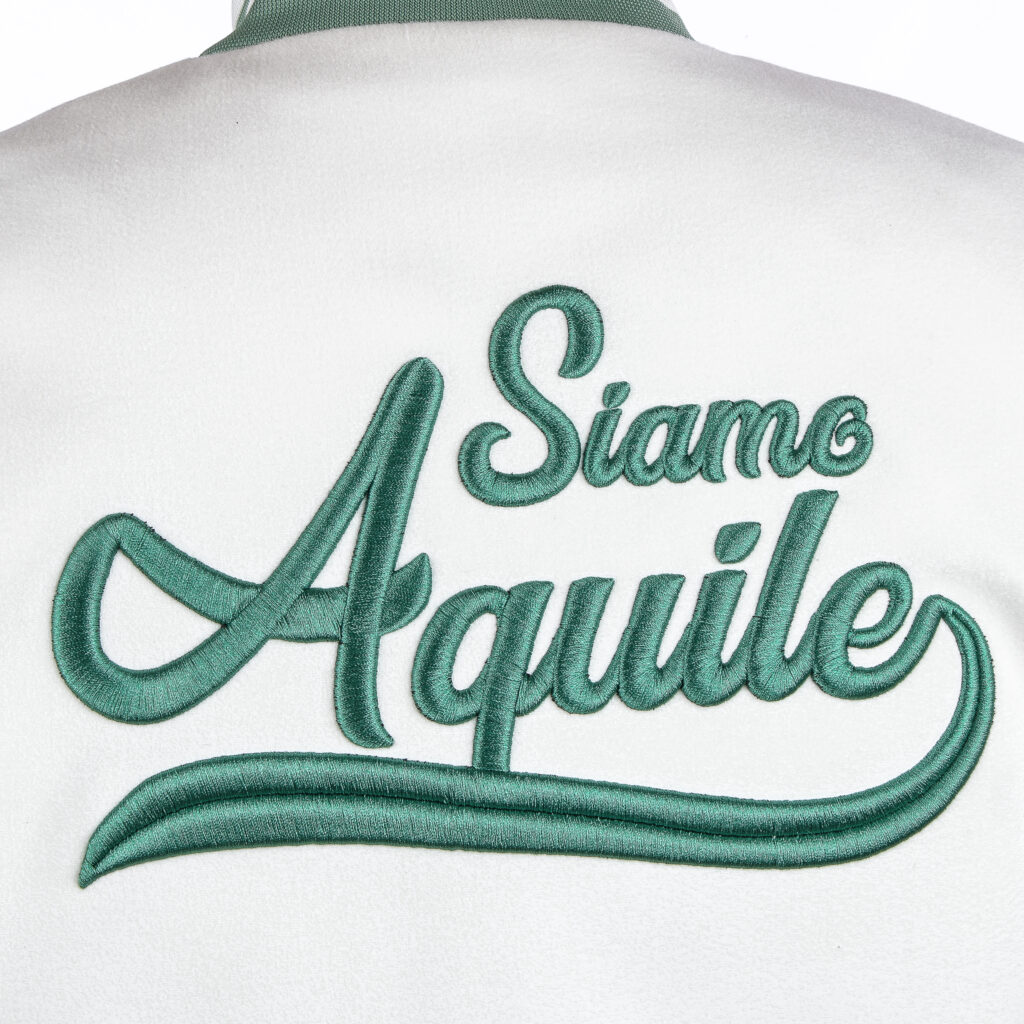 giacca college palermo fc collezione 80 special dettaglio ricamo sul retro