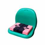 cuscino stadio PALERMO FC aperto e poggiato sul seggiolino dello stadio Renzo barbera