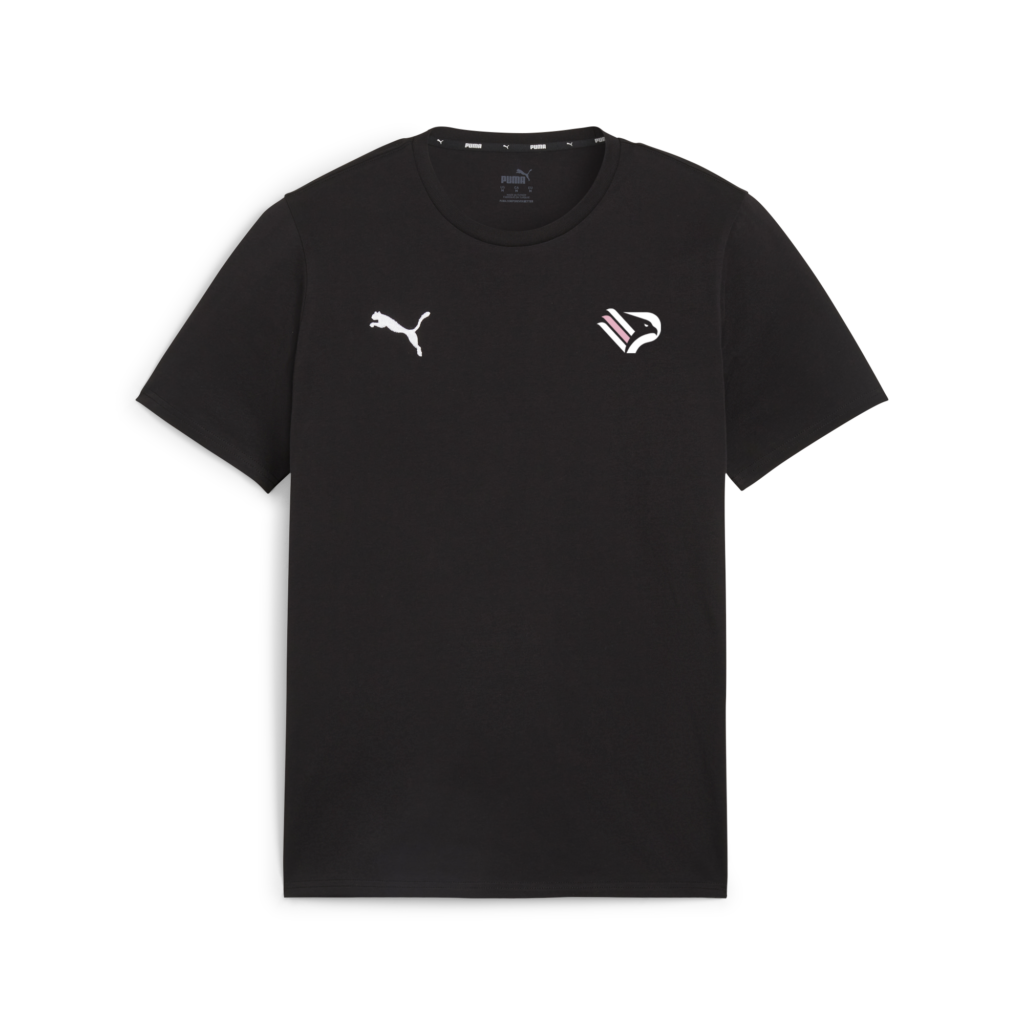 t-shirt nera casual team adulto palermo. fc