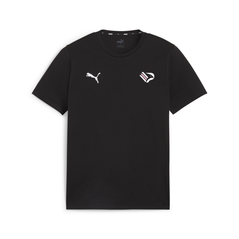 t-shirt nera casual team adulto palermo. fc