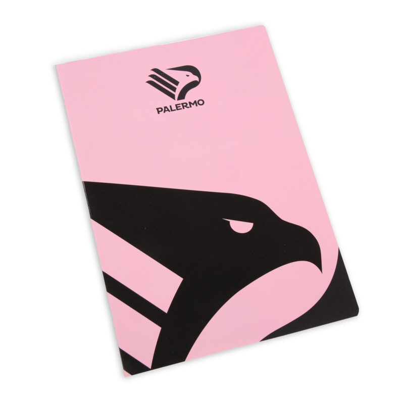 quaderno rosa con aquila palermo fc