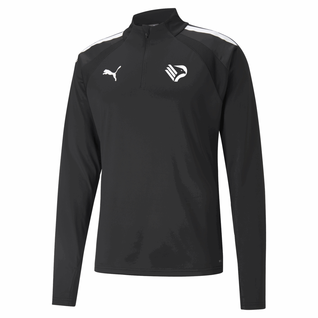 felpa allenamento giovanile palermo fc nera con bande bianche sulle spalle