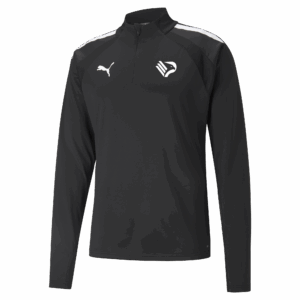 felpa allenamento giovanile palermo fc nera con bande bianche sulle spalle