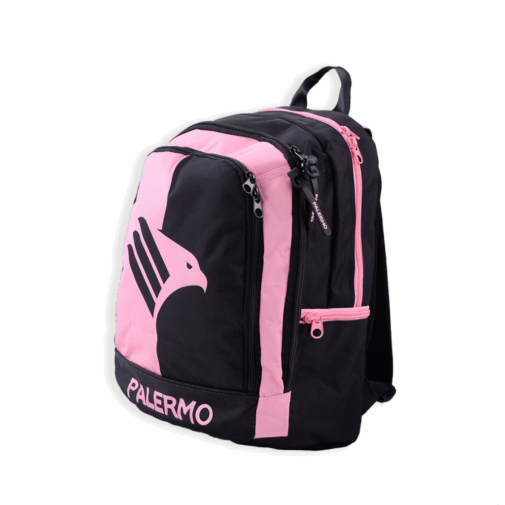 vista laterale zaino scuola rosanero Palermo FC