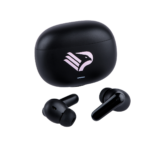 Cuffie Bluetooth in-ear Palermo FC dentro la custodia di ricarica