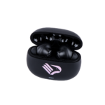 Cuffie Bluetooth in-ear Palermo FC dentro la custodia di ricarica