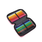 vista interno con matite dell'astuccio portacolori Palermo FC con 3 zip