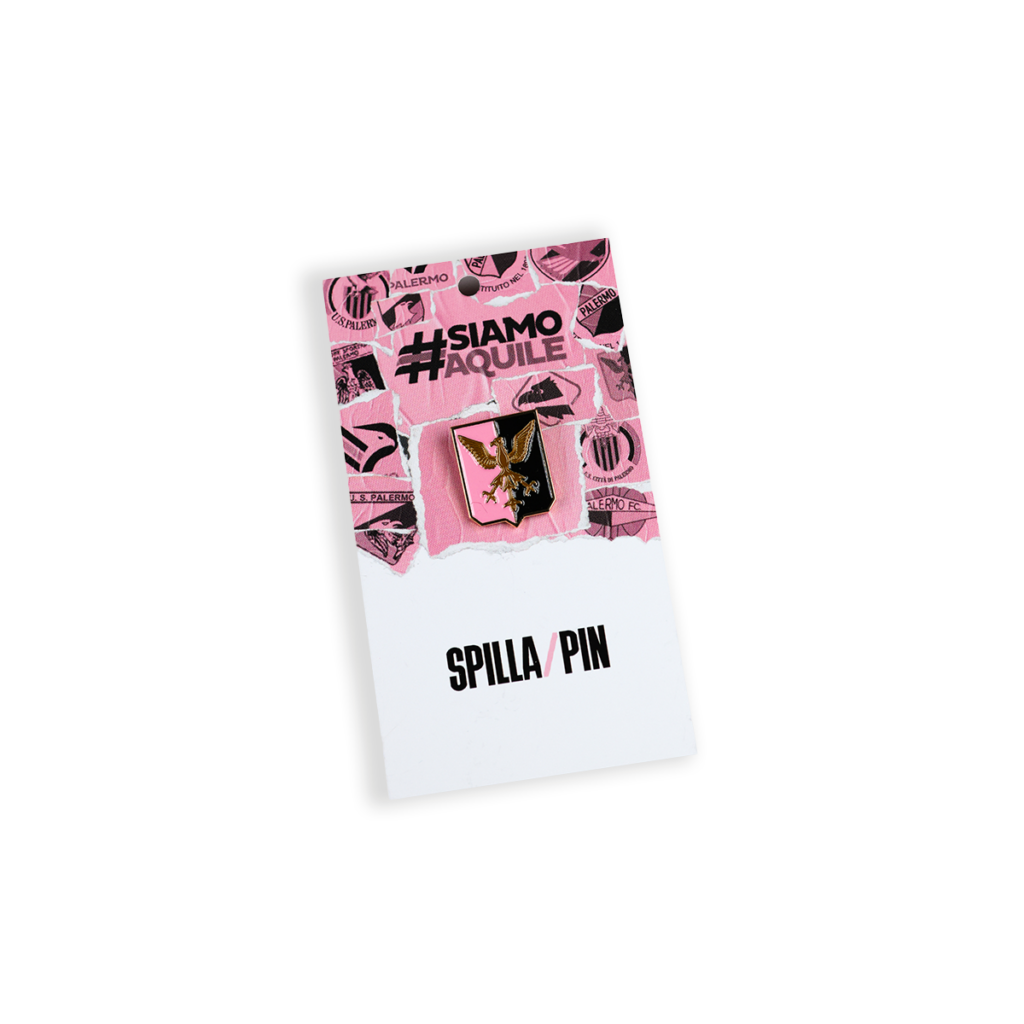 spilla Palermo F.B.C. con stemma 1932 su cartoncino espositivo