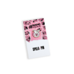 Spilla U.S. Palermo 1991 con aquila b bianca e stemma rosanero su cartoncino espositivo
