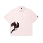 Camicia bianca Collezione Aquile con grafica aquila raffigurata su un ramo e stemma nero del Palermo FC sulla manica sinistra. Dotata di 6 bottoni bianchi.