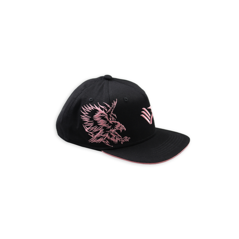 Cappello nero Snapback con stemma aquila del Palermo FC sul fronte e mastosa aquila rosa sul lato sinistro