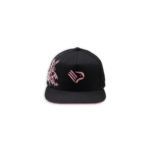 Cappello nero Snapback con stemma aquila del Palermo FC sul fronte e mastosa aquila rosa sul lato sinistro