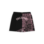 Retro del costume mare nero della Collezione Aquile con grafica ispirata alla mappa di Palermo e scritta PALERMO sulla parte posteriore