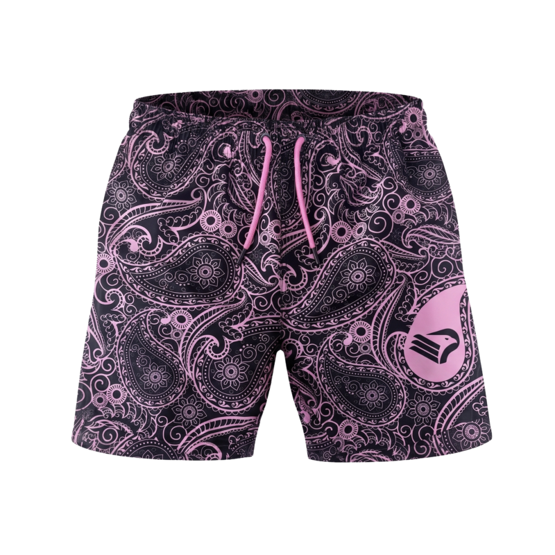 Costume mare uomo a pantaloncino modello "Bandana" Palermo FC con fantasia paisley rosanero.