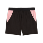 vista posteriore dei pantaloncini gara home Palermo FC 2025/26 da adulto, neri con dettagli laterali rosa