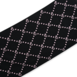 Telo mare monogram Palermo FC nero con pattern stemma aquila rosa