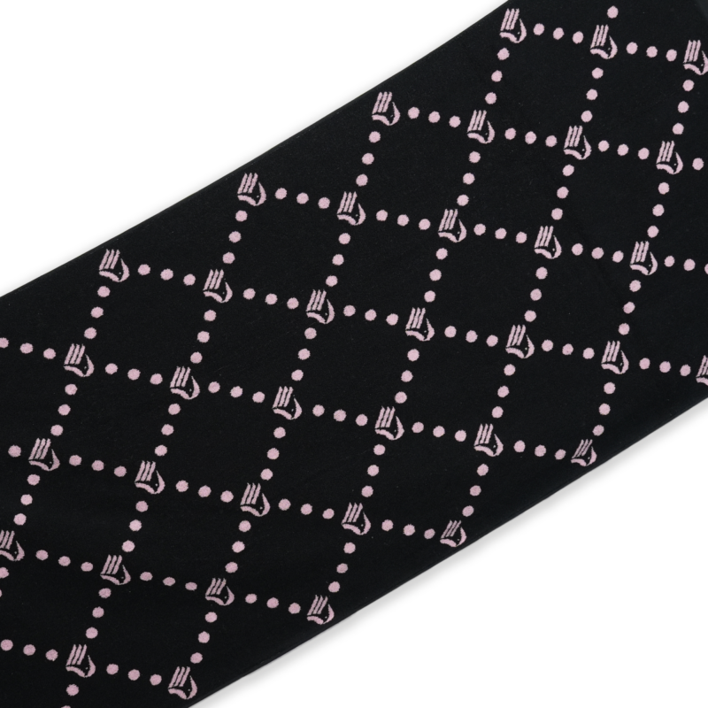 Telo mare monogram Palermo FC nero con pattern stemma aquila rosa