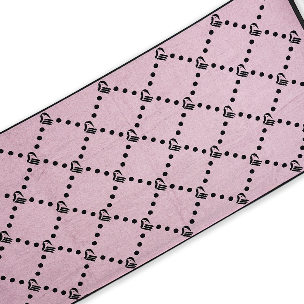 Telo mare monogram Palermo FC retro rosa con pattern aquile nere
