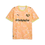 vista frontale della maglia gara away Palermo FC 2026/27 da adulto con stemma aquila, loghi degli sponsor Puma e Sicily by Car