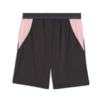 vista posteriore dei pantaloncini gara home Palermo FC 2026/27 da adulto, color antracite con dettagli laterali rosa