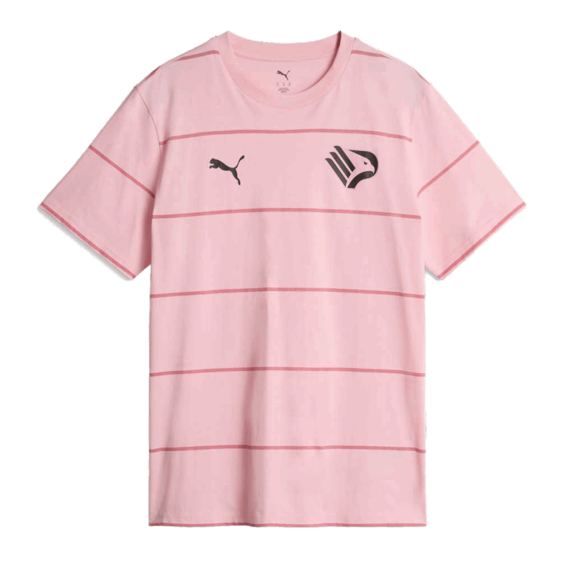 T-shirt rosa a righe