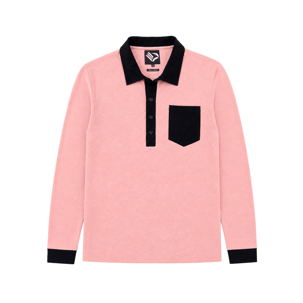 Maglia retro Palermo FC - stagione 1909 rosa con colletto, polsini e taschino neri